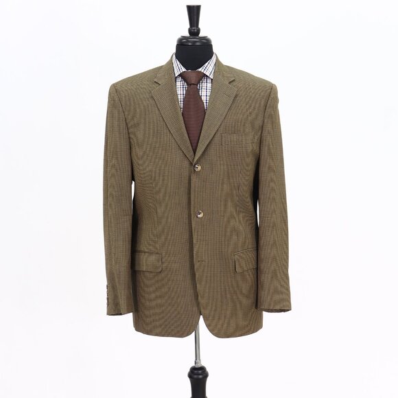 Jack Victor 42L Brown HT 3-Button Sport Coat Blazer Jacket P563